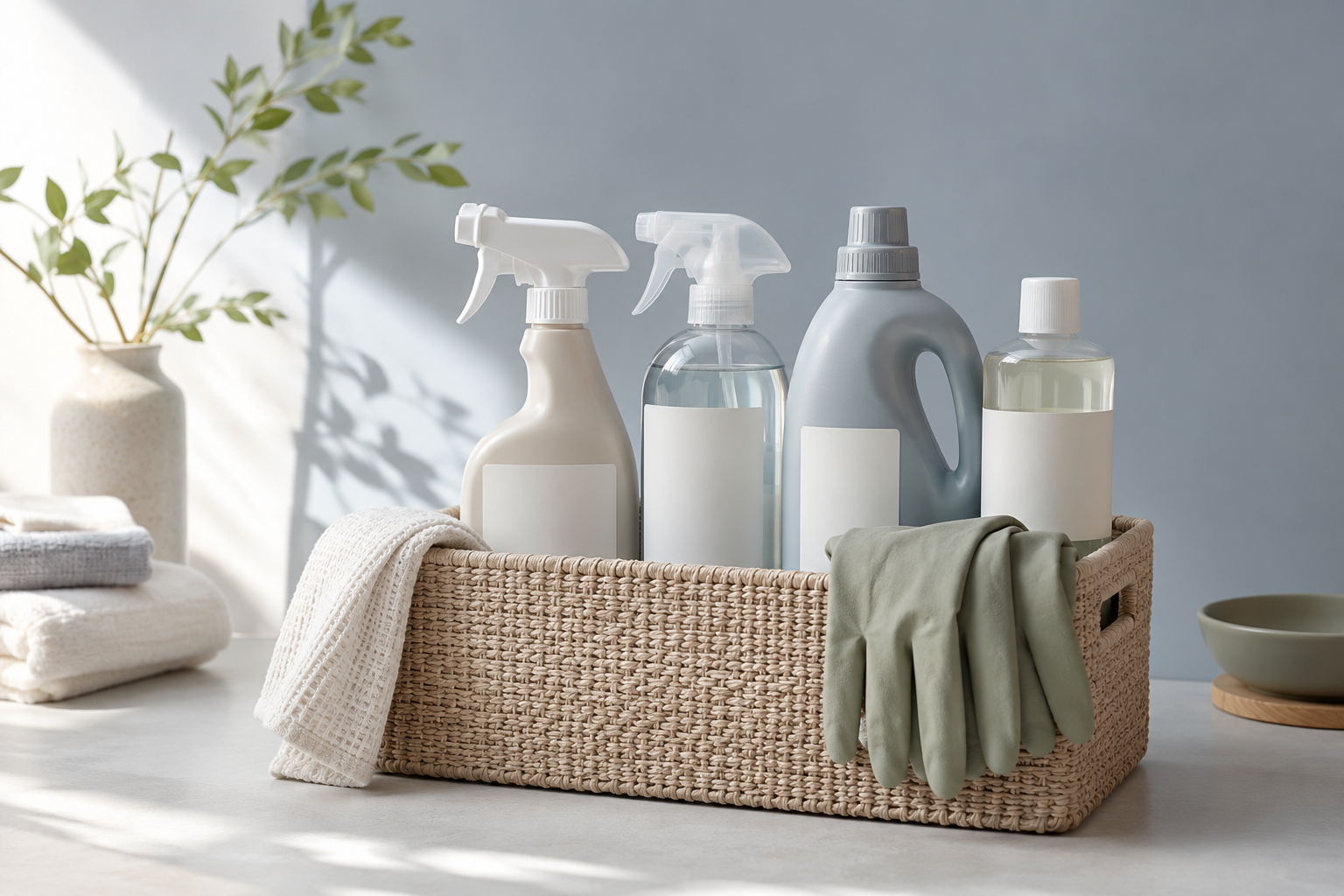Deep-Clean Caddy Kit — Multi-surface spray, Glass cleaner, Floor cleaner