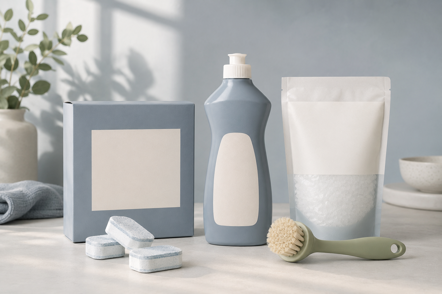 Dishwasher Kit — Dishwasher tablets (30 ct), Rinse aid, Softener salt