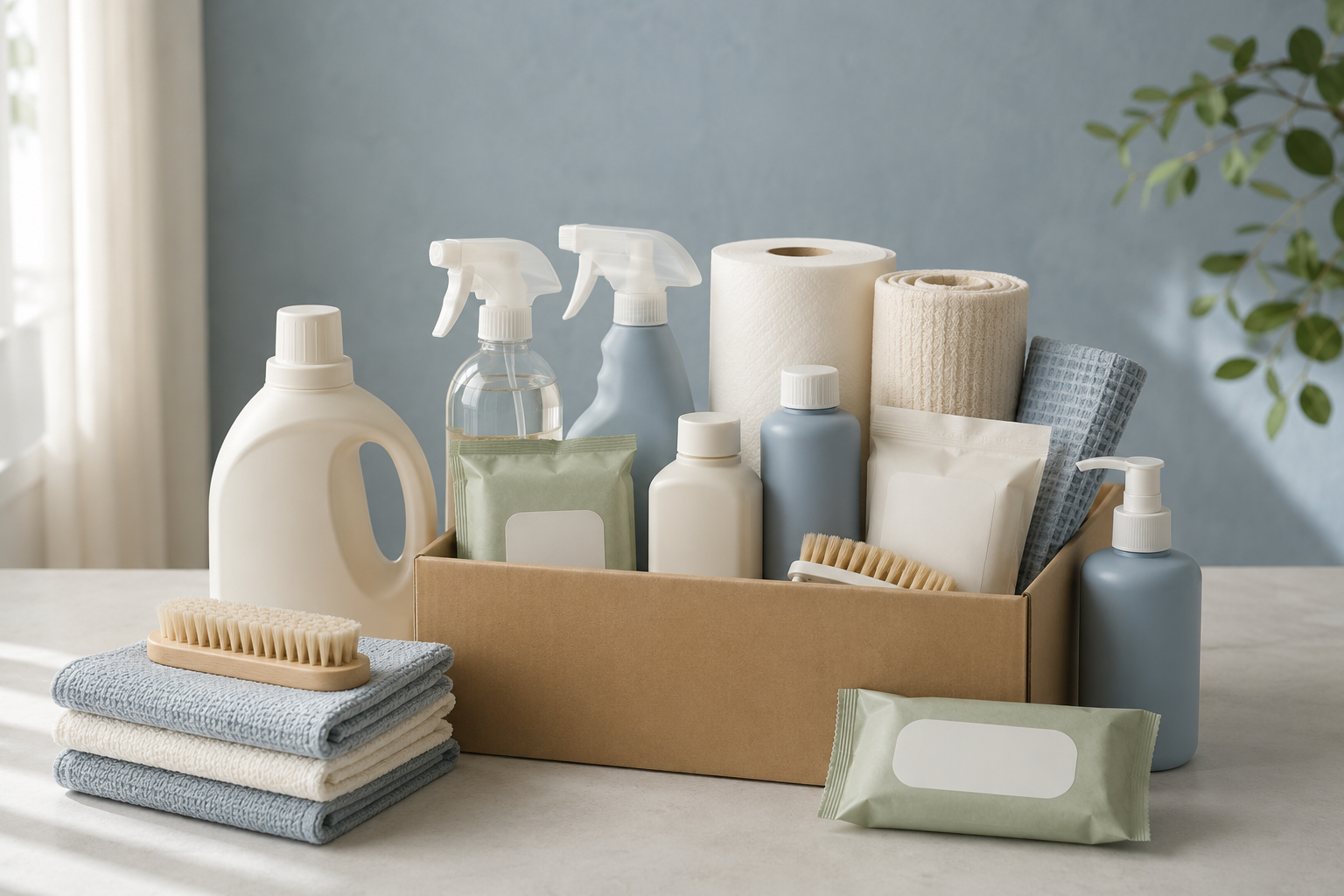 Everyday Refill Kit — All-purpose spray, Kitchen paper (x2), Hand soap