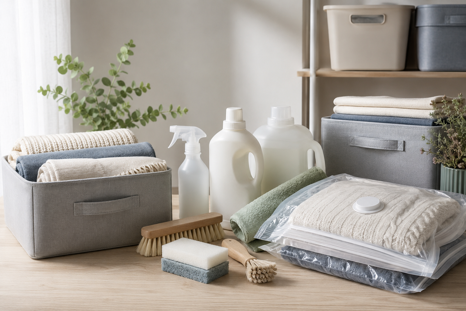 Seasonal Switch Kit — Seasonal cleaners (x2), Storage bins (x2), Organizing supplies